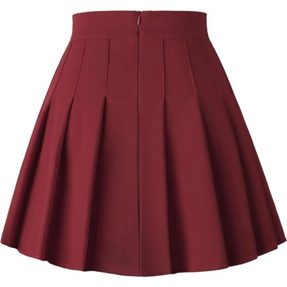 High Waist Pleated Mini Skater Skirt Tennis School Uniform Cheer Outfit - Picture 2 of 5